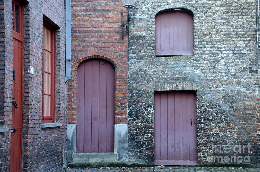 Three doors and two windows Bruges, Belgium Photograph by Imran Ahmed