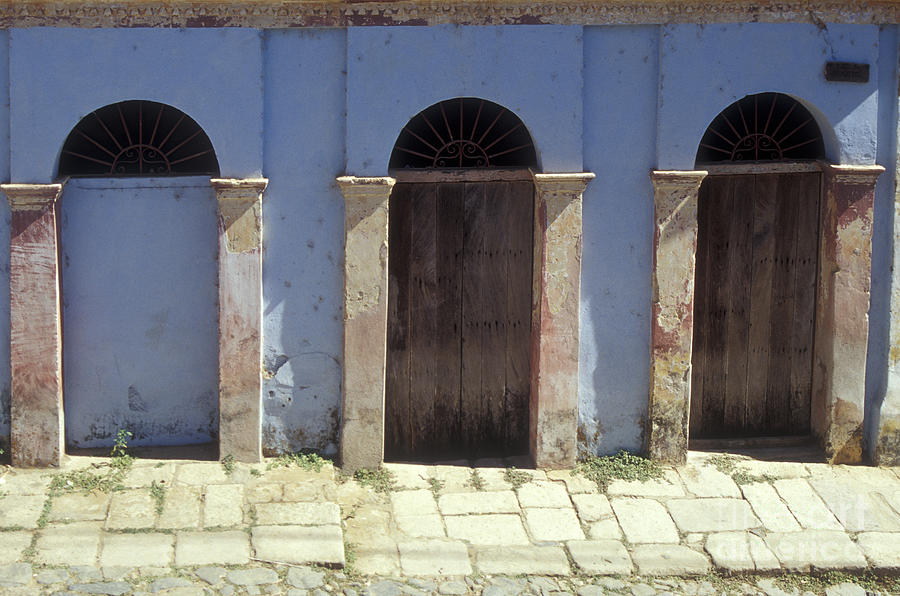 THREE DOORS Copala Mexico Photograph by John  Mitchell