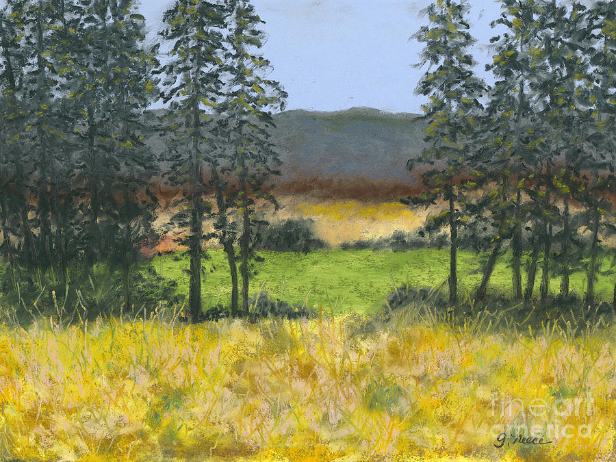 Three Fields Painting by Ginny Neece