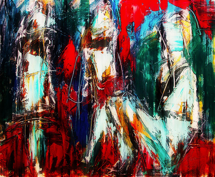Three Figures Mixed Media by Jim Vance