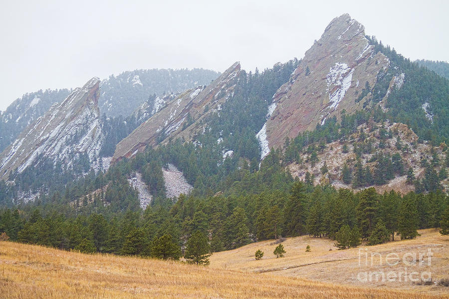 Mountain Photograph - Three Flatirons View Boulder Colorado by James BO Insogna