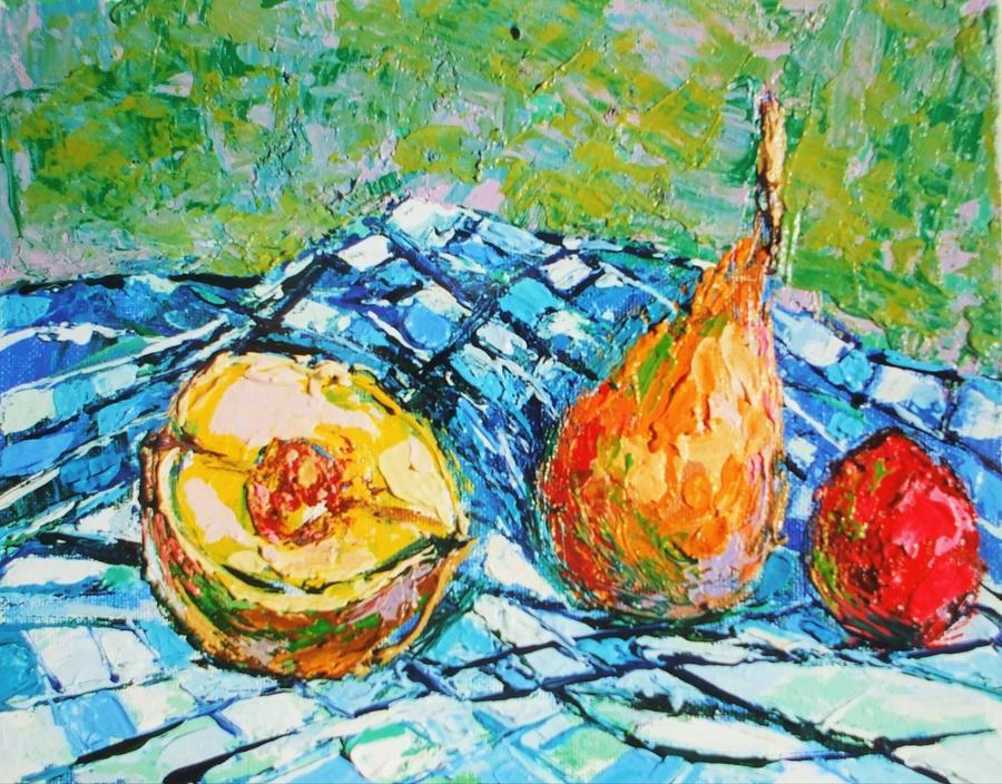 Three fruits Painting by Siang Hua Wang - Pixels