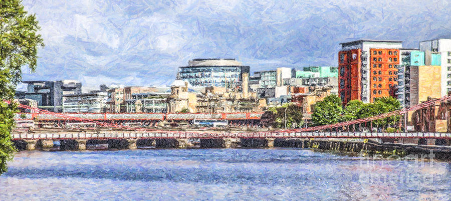 Three Glasgow Bridges Digital Art by Liz Leyden