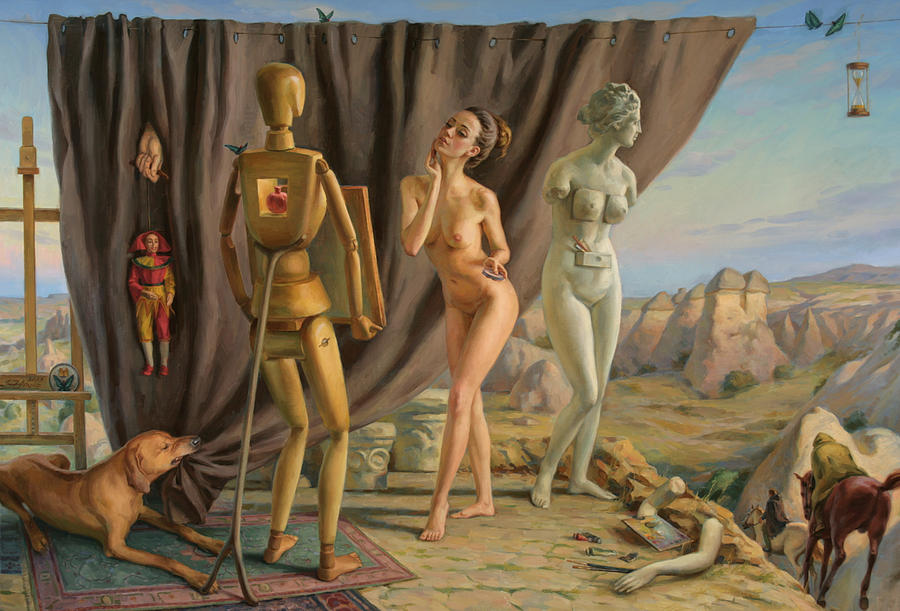Three Graces Painting by Serguei Zlenko