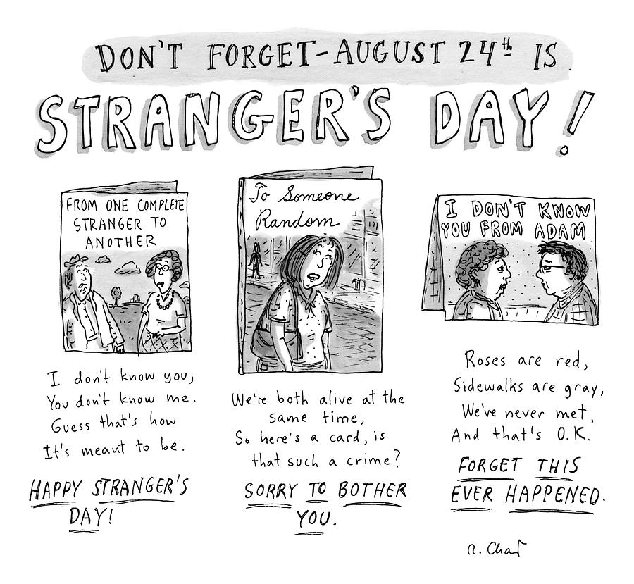 Three Greeting Cards Are Shown To Celebrate Drawing by Roz Chast