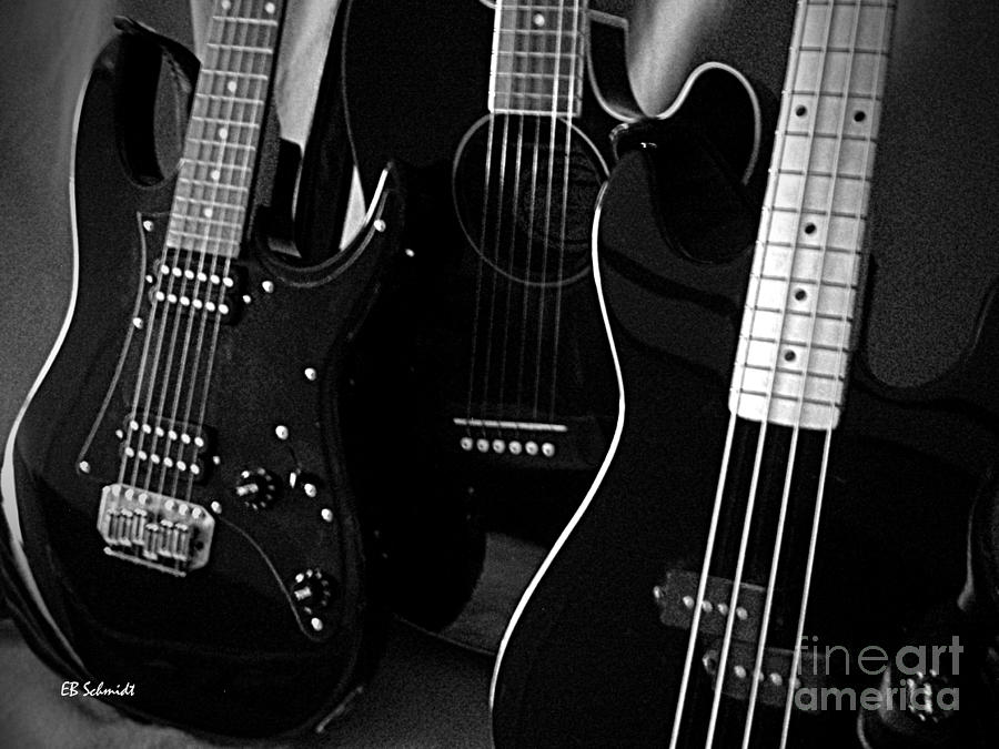 Three Guitars			 Photograph by E B Schmidt