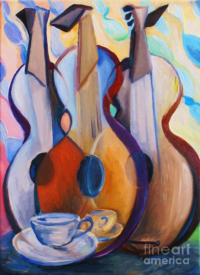 Three Guitars Painting