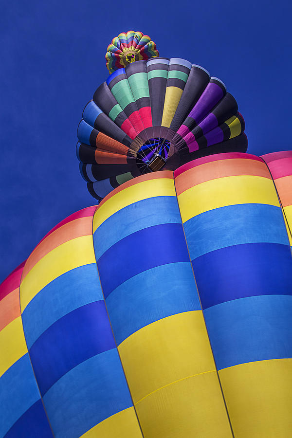 Space Photograph - Three Hot Air Balloons by Garry Gay