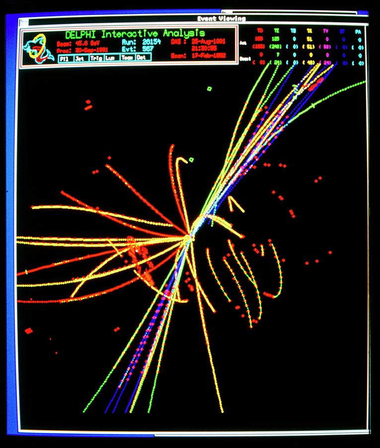 Three-jet Collision Event In Delphi Photograph by Science Photo Library Three-jet Collision Event In Delphi Photograph by Science Photo Library