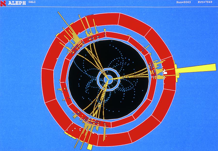 Three-jet Event Detected By Aleph At Cern Photograph by Cern/science Photo Library