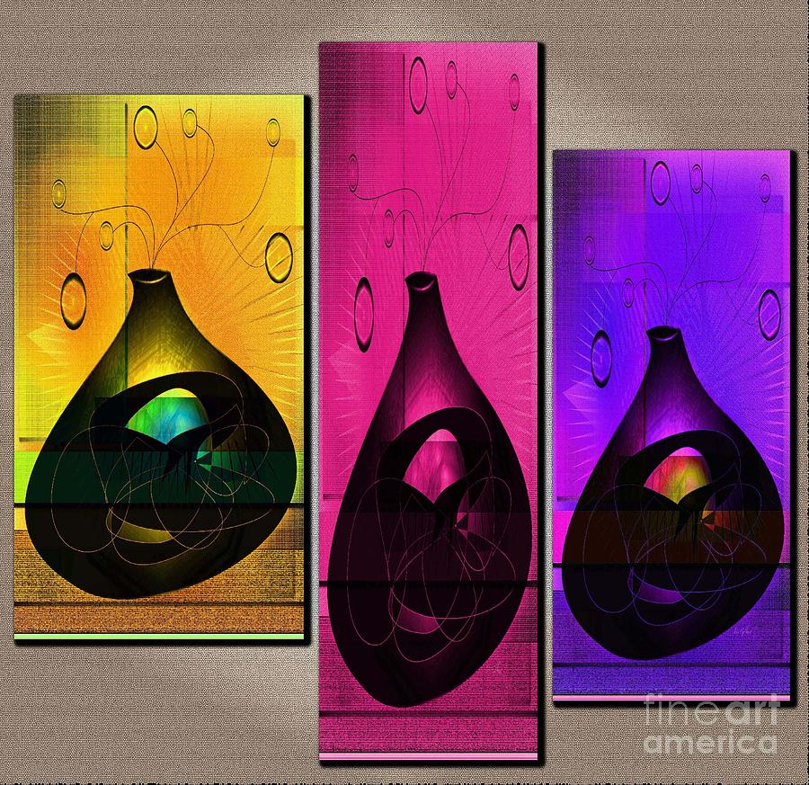 Three jugs Digital Art by Iris Gelbart