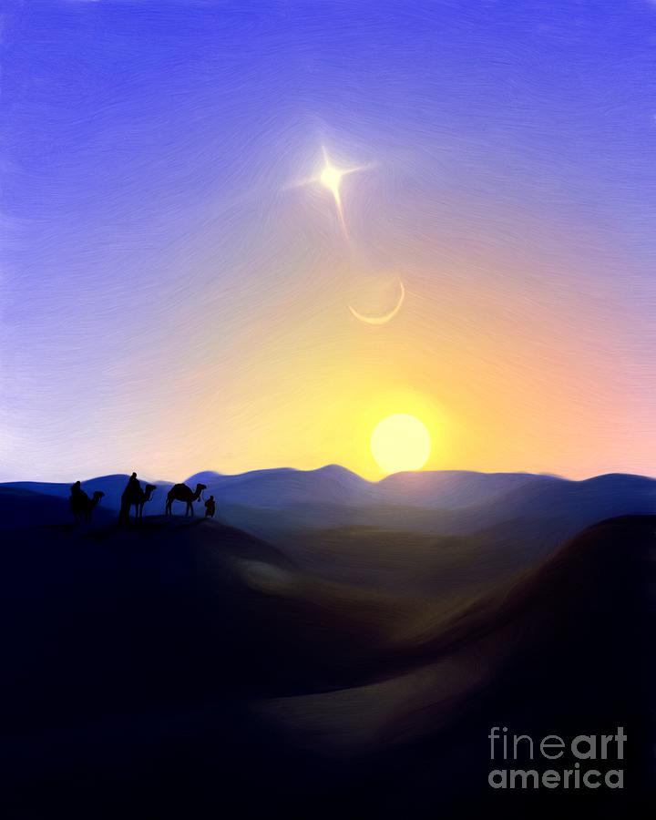 Three Kings Comet Painting by Pet Serrano