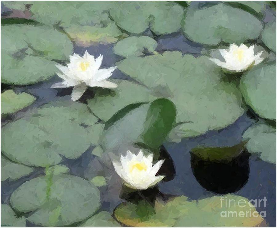 Flower Photograph - Three Lilies by Diane Goulart