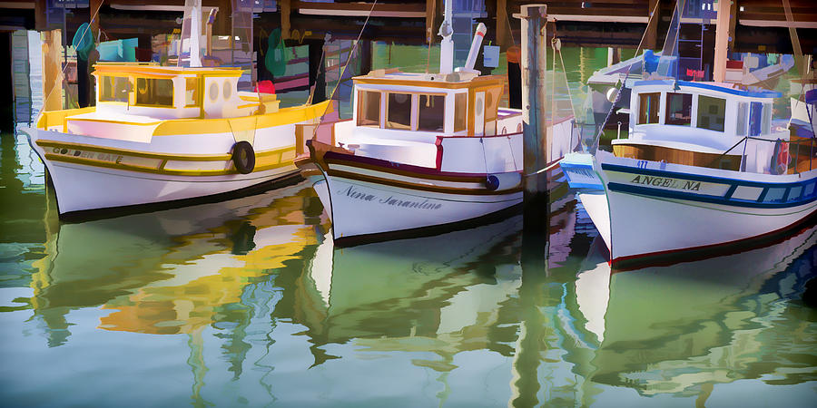 Impressionism Photograph - Three Little Boats by Scott Campbell