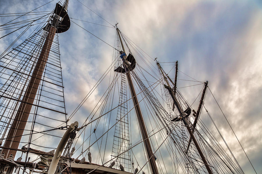 Three Masted Rigging Photograph by Dale Kincaid