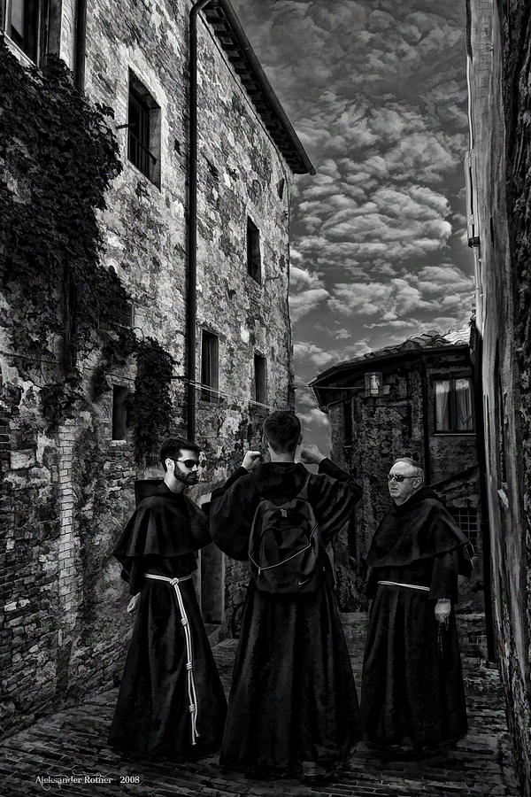 Three Monks Photograph by Aleksander Rotner