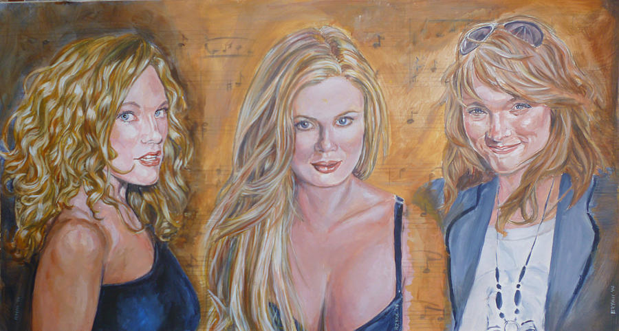 Three Musical Graces Painting by Bryan Bustard