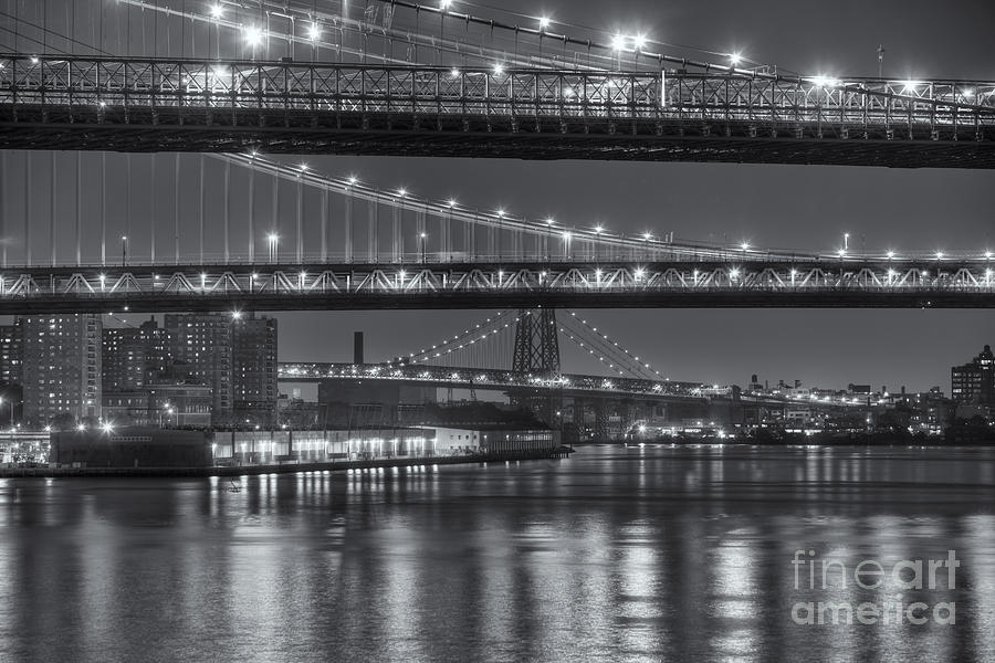 Three New York Bridges II Photograph by Clarence Holmes
