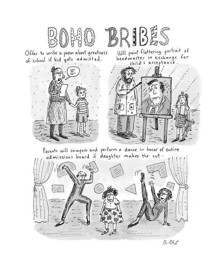 Three Panel Cartoon About What Boho Parents Drawing by Roz Chast Three Panel Cartoon About What Boho Parents Drawing by Roz Chast