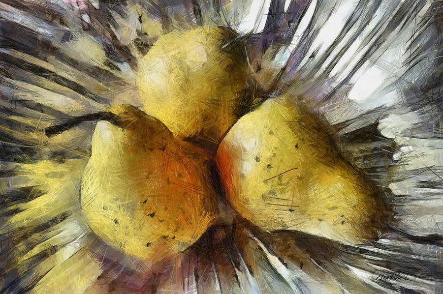 Three Pears - still life  Photograph by Ann Powell