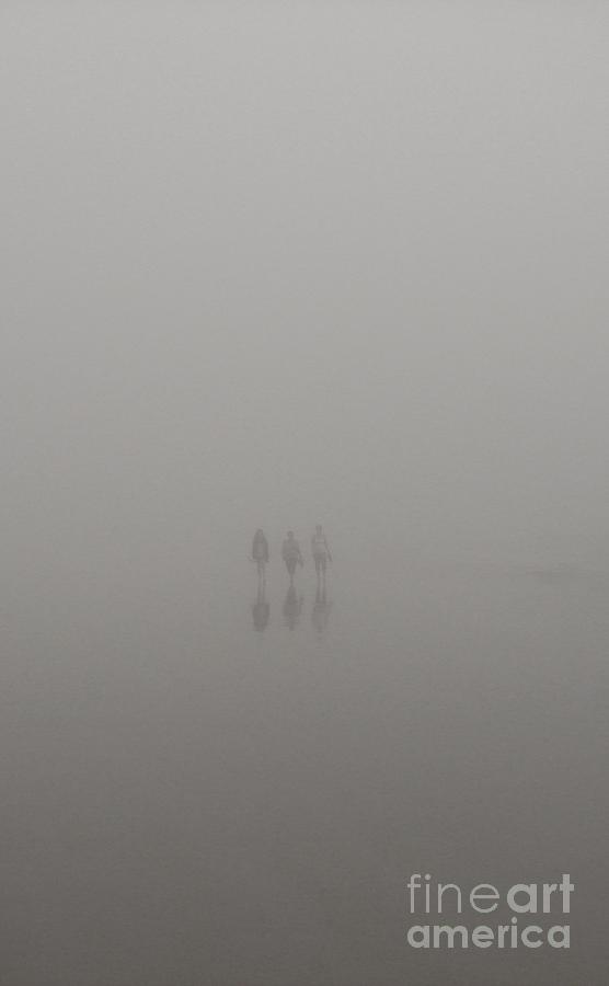 Three People Walking on the Beach Photograph by Cristina Stefan