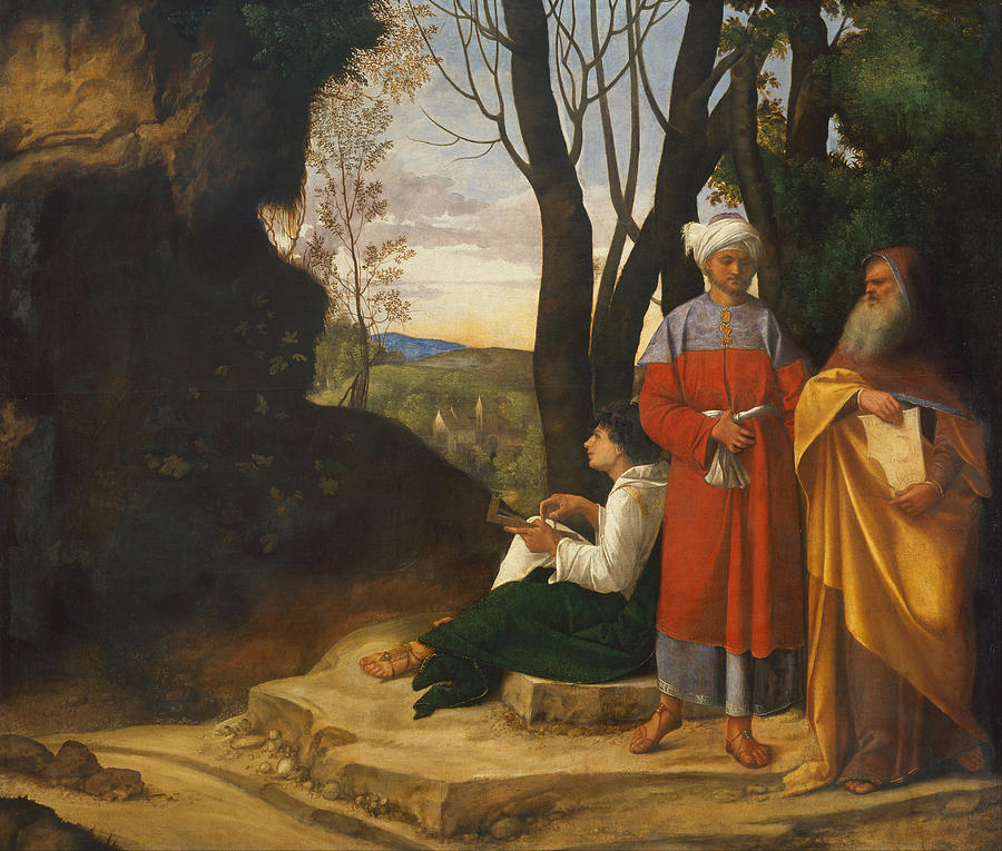 Three Philosophers Painting by Giorgione