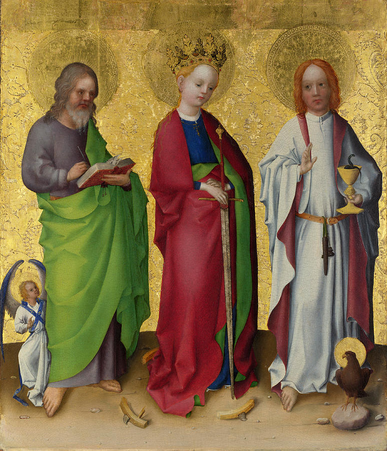 Three Saints Painting by Stephan Lochner