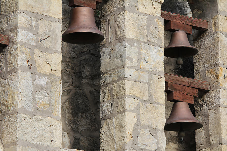 Three San Antonio Bells Photograph by Carrie Godwin