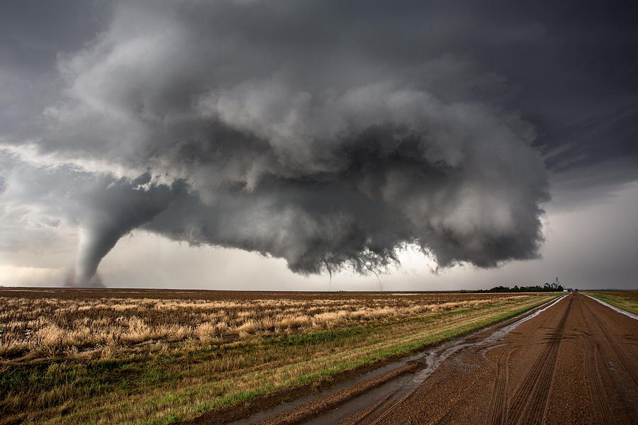 Three simultanious tornadoes Photograph by Ryan McGinnis