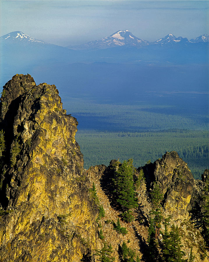 1M5418-Three sisters from Paulina Peak Photograph by Ed  Cooper Photography