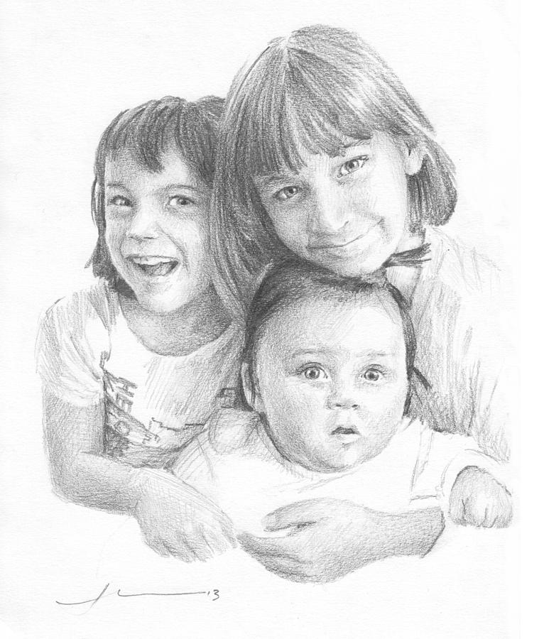 Best friends   BFF Drawing  How to draw three sisters friends  Как  нарисовать лучших друзей  YouTube