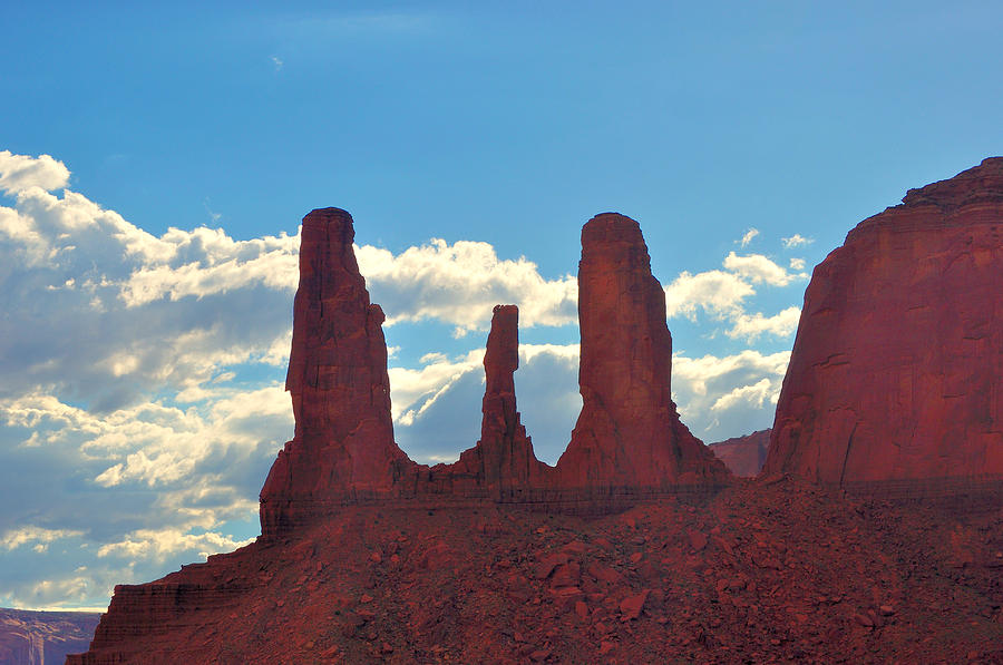 Monument Valley Photograph - Three Sisters by Ruben Barbosa
