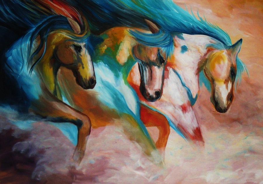 Three Spirits Painting By Michelle Pope 