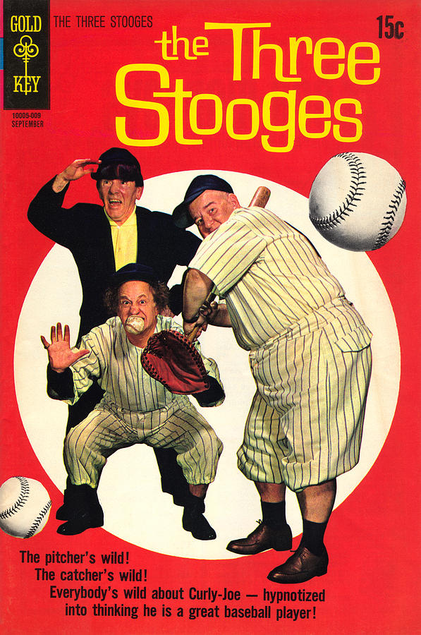 Baseball Digital Art - Three Stooges Comic Book Cover by The Three Stooges