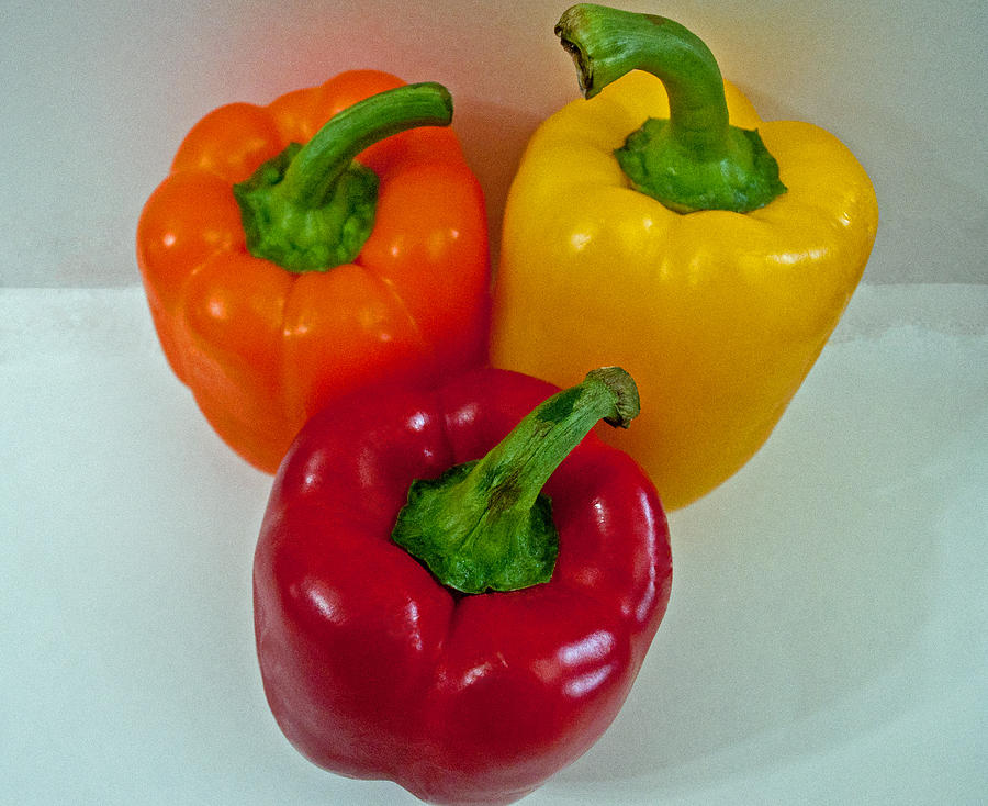 Three Sweet Peppers Photograph by Tikvahs Hope