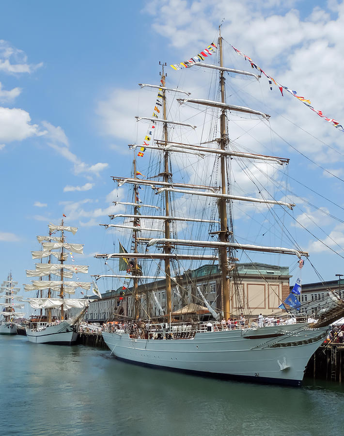 Three Tall Ships Photograph by Robert Mitchell