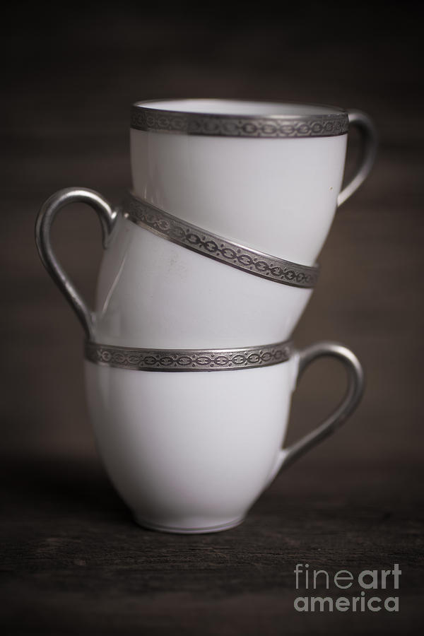 Tea Photograph - Three Tea Cups by Edward Fielding