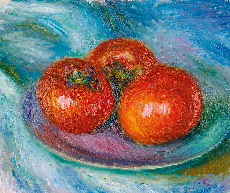 Three Tomatoes Painting by William Glackens