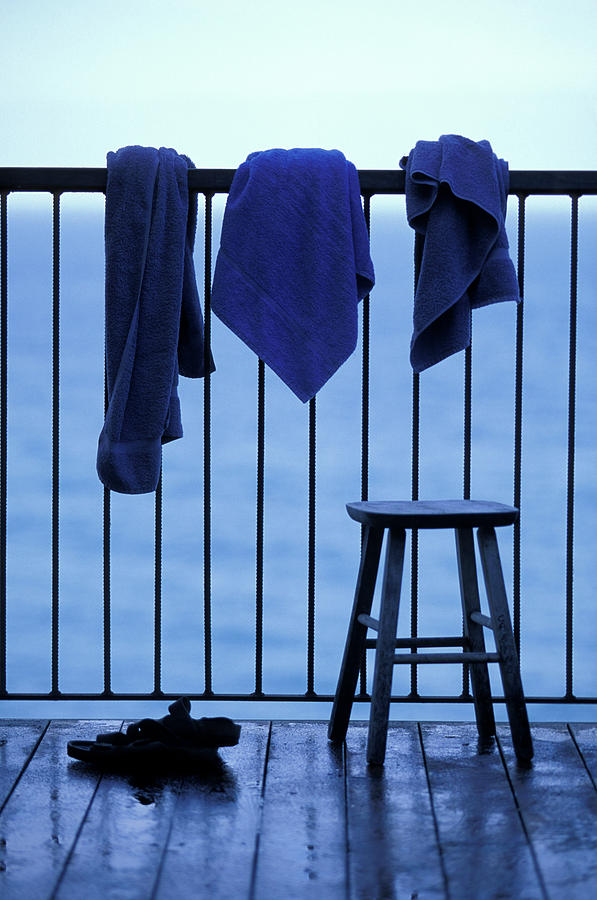 Three Towels Hanging On A Railing Photograph by Corey Rich Three Towels Hanging On A Railing Photograph by Corey Rich