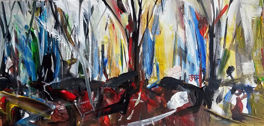 Three Trees Painting by John Gholson