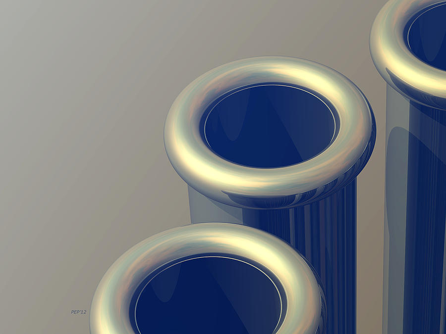 Three Tubes Digital Art by Phil Perkins