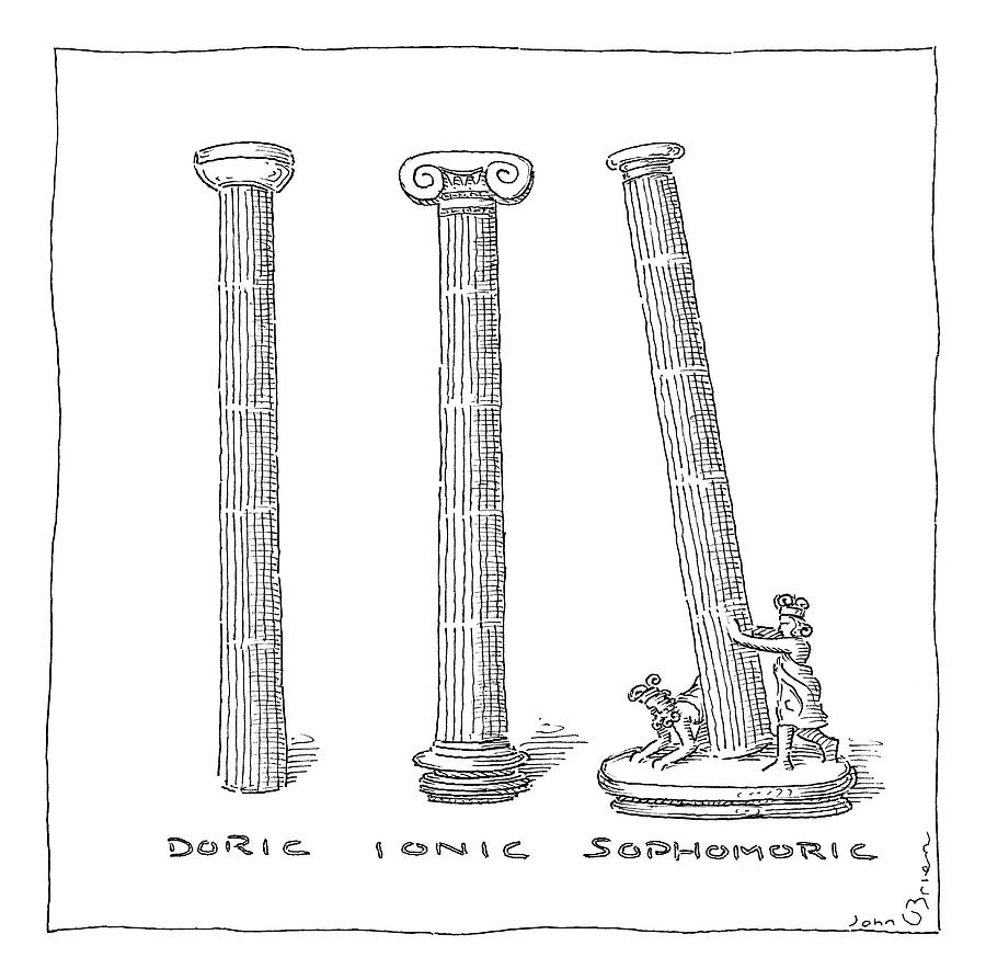 Three Types Of Columns Drawing By John O Brien Fine Art America