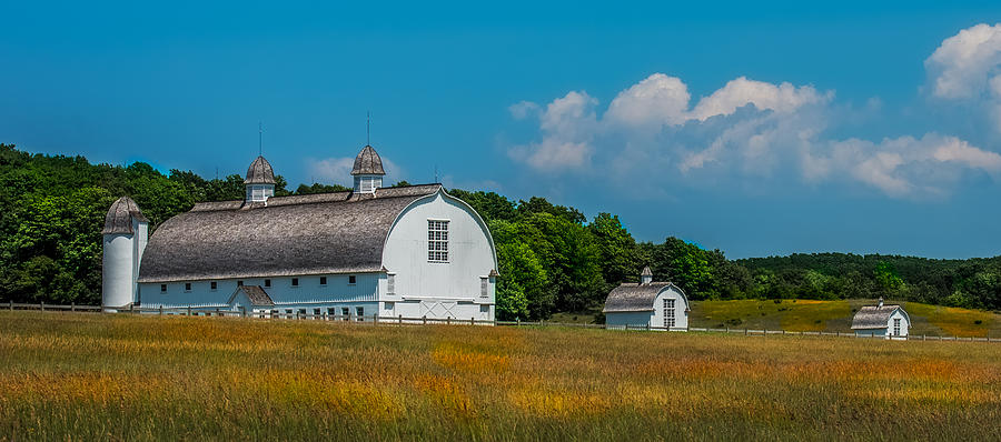 Three White Barns Photograph by Paul Freidlund