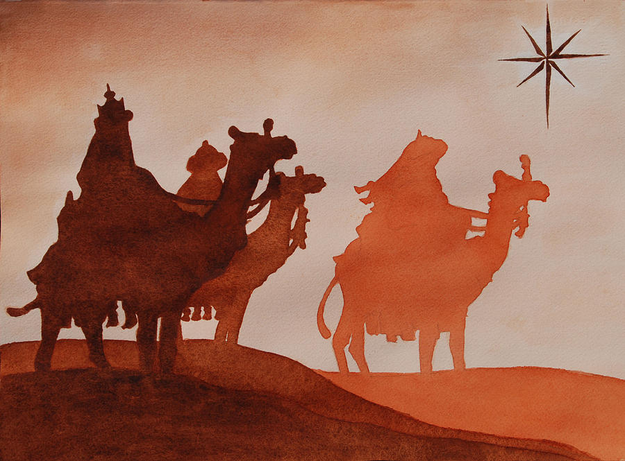 Three wise men Painting by Heidi E Nelson