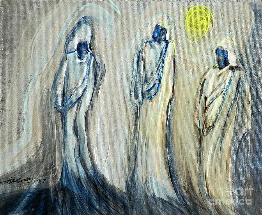 Three wise men Painting by Barbara Leigh Art