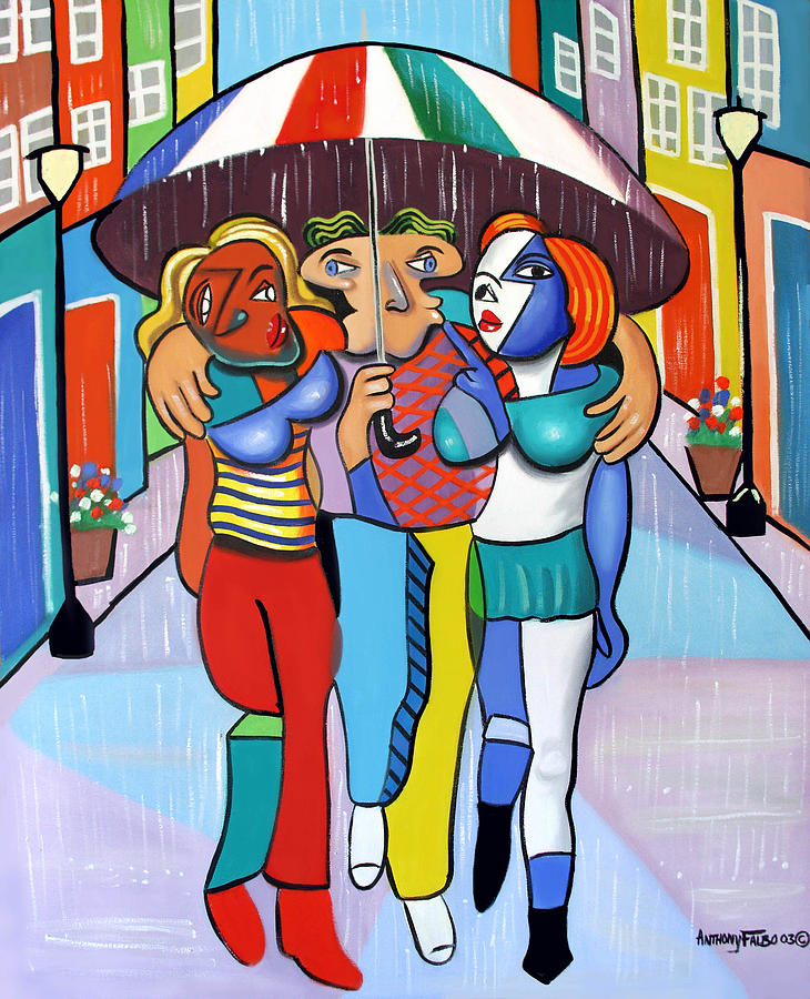 Threes A Crowd By Anthony Falbo Painting