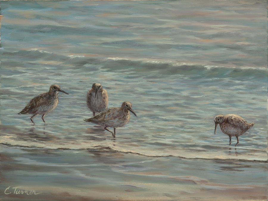 Threes Company Painting by Cathy Turner | Fine Art America