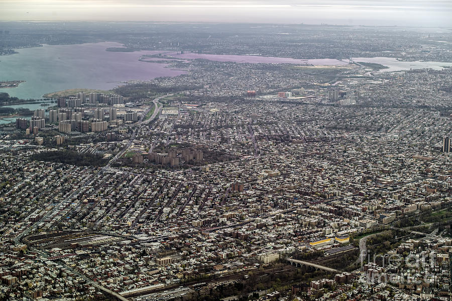 Throggs Neck in the Bronx New York City Aerial Photo Photograph by