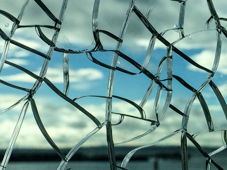 Through Cracked Glass 2 Photograph by Ronda Broatch