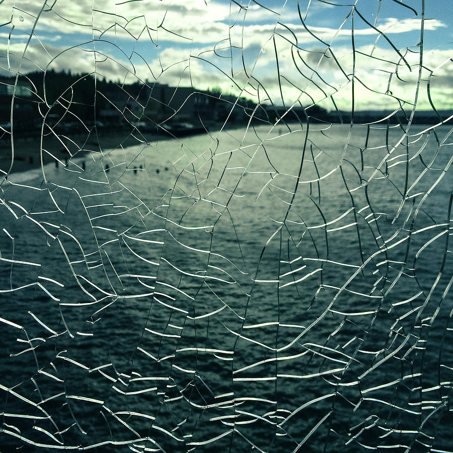 Through Cracked Glass 3 Photograph by Ronda Broatch